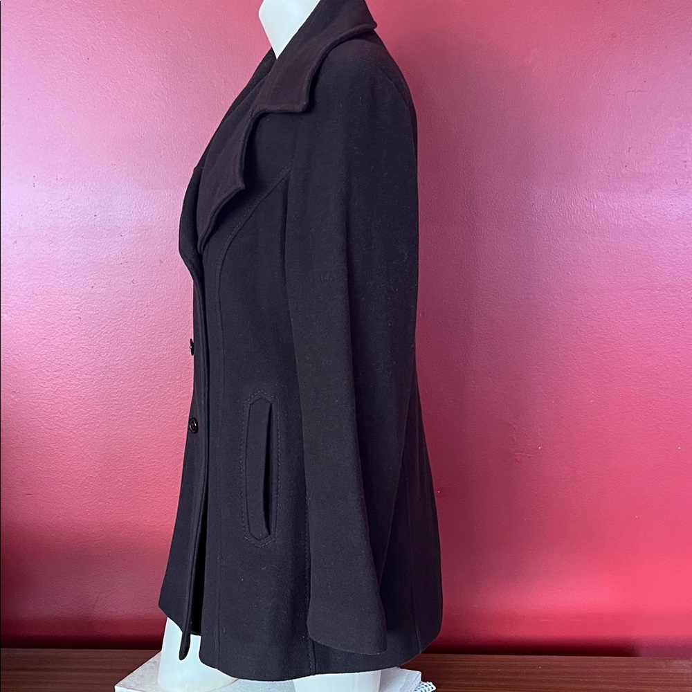 EUC Esprit Brown Double-Breasted Pea Coat - Picture 6 of 13